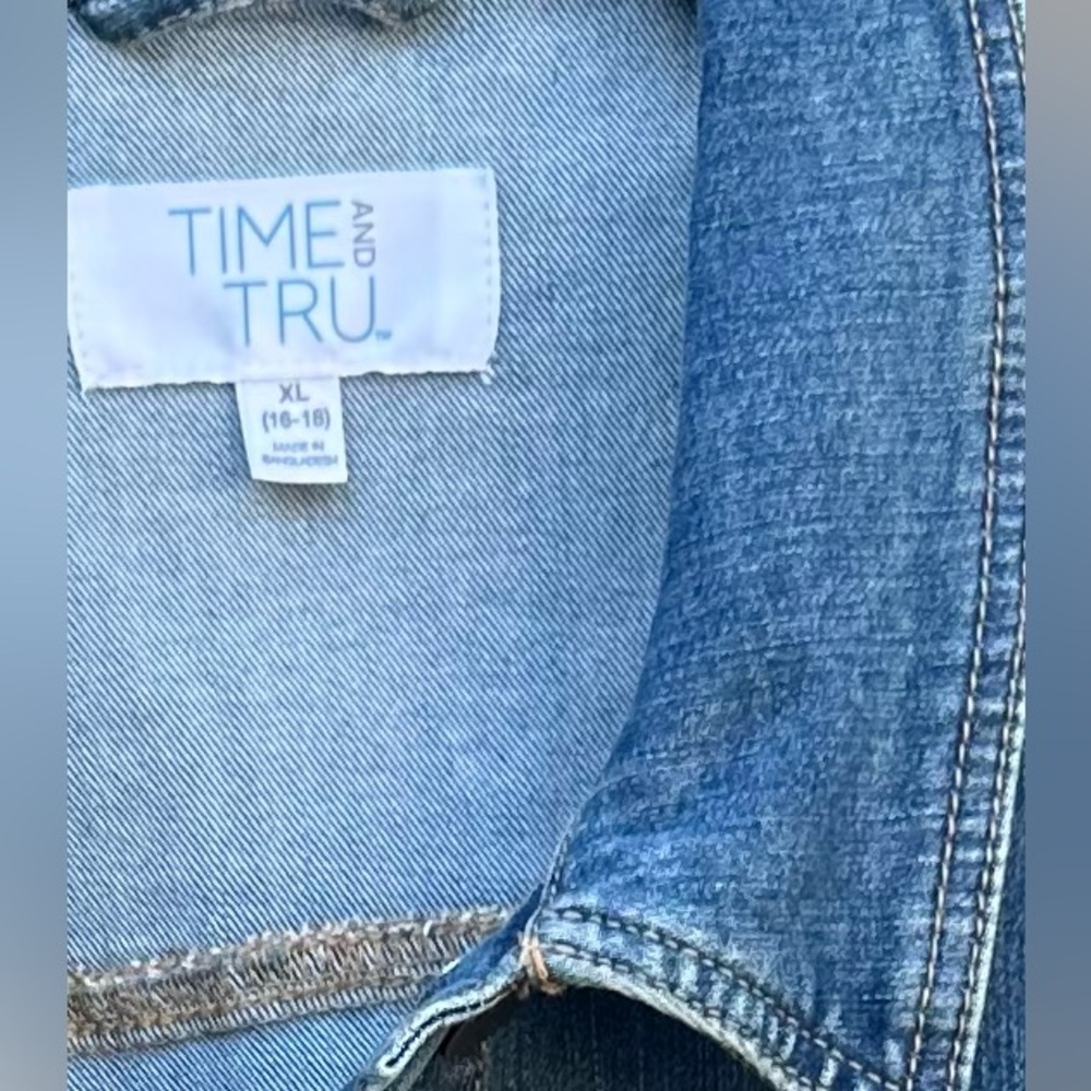 Navy demin Jacket. XL stretch, slightly faded rinse - Picture 6 of 6